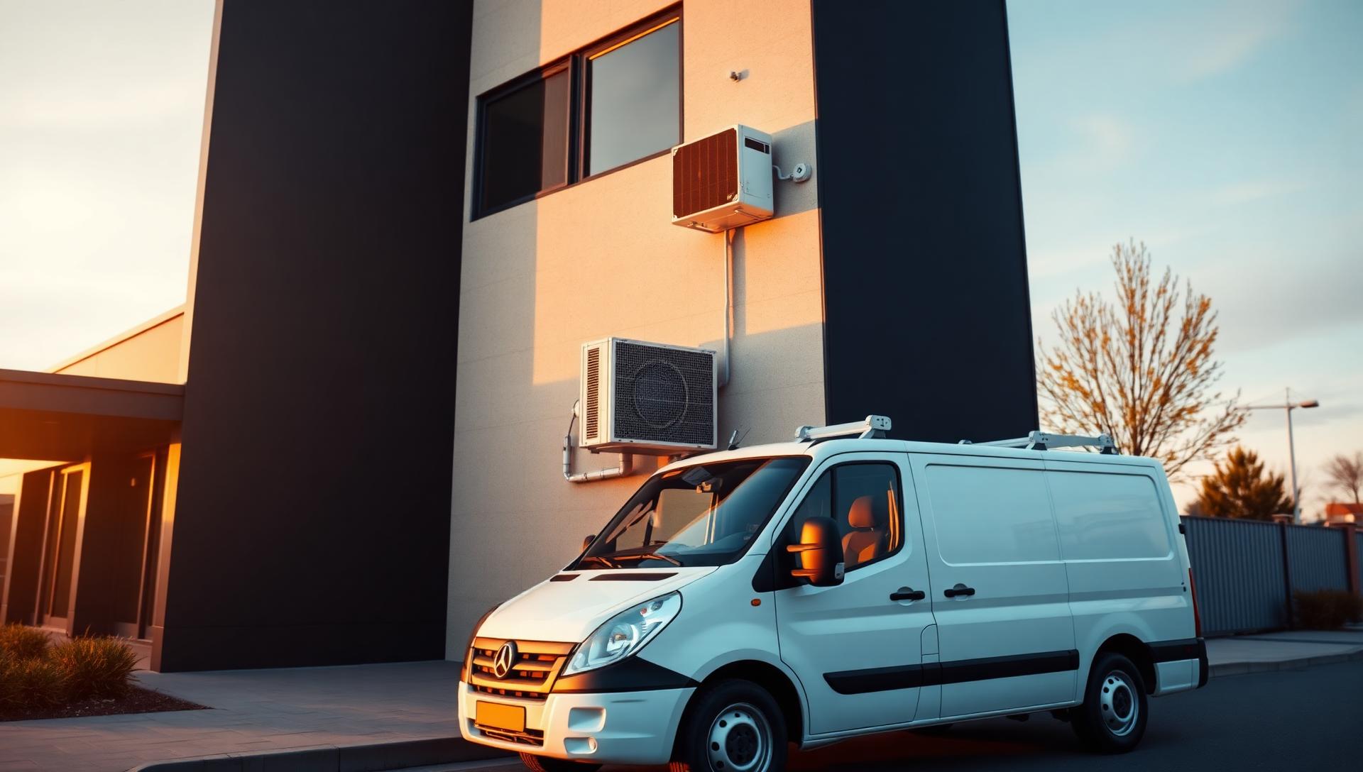 Bestelbus en airco-installatie van Multiservice Spaanstra